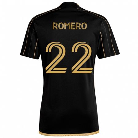 Kandiny Kinderen Abraham Romero #22 Zwart Goud Thuisshirt Thuistenue 2024/25 T-Shirt