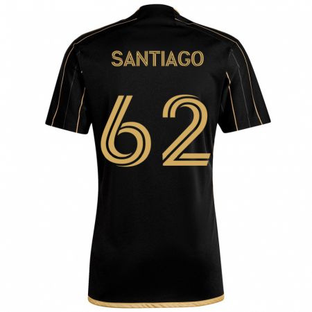 Kandiny Niño Camiseta Joshua Santiago #62 Oro Negro 1ª Equipación 2024/25 La Camisa México