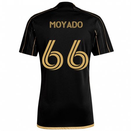 Kandiny Niño Camiseta Bryan Moyado #66 Oro Negro 1ª Equipación 2024/25 La Camisa México