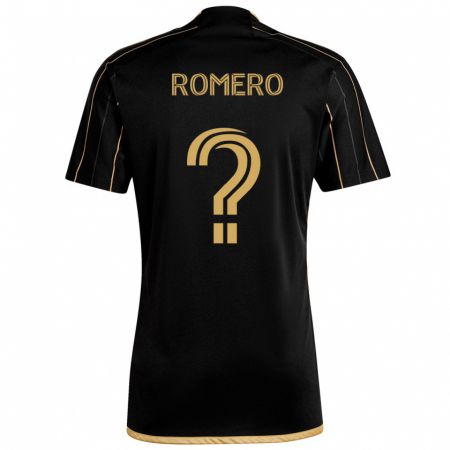 Kandiny Kinder James Romero #0 Schwarzes Gold Heimtrikot Trikot 2024/25 T-Shirt Österreich