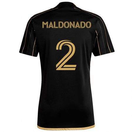 Kandiny Niño Camiseta Denil Maldonado #2 Oro Negro 1ª Equipación 2024/25 La Camisa México