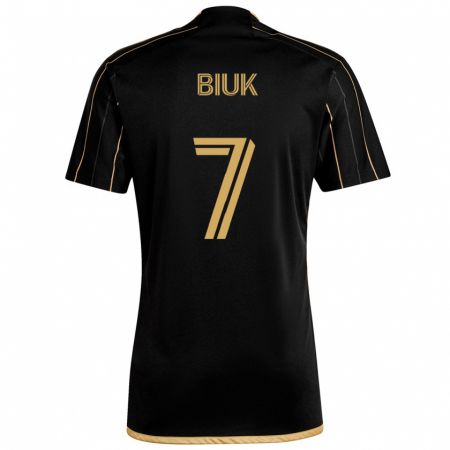 Kandiny Bambino Maglia Stipe Biuk #7 Oro Nero Kit Gara Home 2024/25 Maglietta