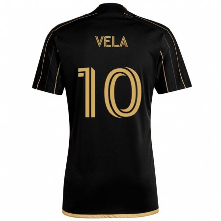 Kandiny Bambino Maglia Carlos Vela #10 Oro Nero Kit Gara Home 2024/25 Maglietta