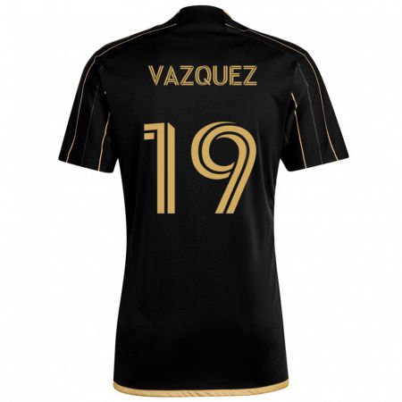 Kandiny Niño Camiseta Favian Vazquez #19 Oro Negro 1ª Equipación 2024/25 La Camisa