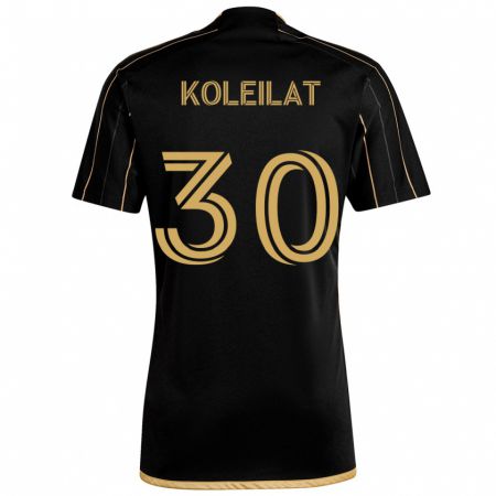 Kandiny Kinderen Jassem Koleilat #30 Zwart Goud Thuisshirt Thuistenue 2024/25 T-Shirt België