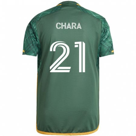 Kandiny Niño Camiseta Diego Chará #21 Verde Naranja 1ª Equipación 2024/25 La Camisa México