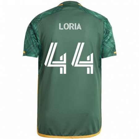 Kandiny Niño Camiseta Marvin Loría #44 Verde Naranja 1ª Equipación 2024/25 La Camisa México