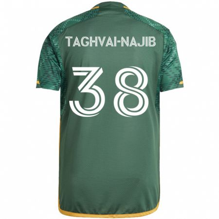 Kandiny Bambino Maglia Braxton Taghvai-Najib #38 Verde Arancione Kit Gara Home 2024/25 Maglietta