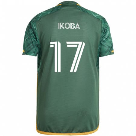 Kandiny Niño Camiseta Tega Ikoba #17 Verde Naranja 1ª Equipación 2024/25 La Camisa México