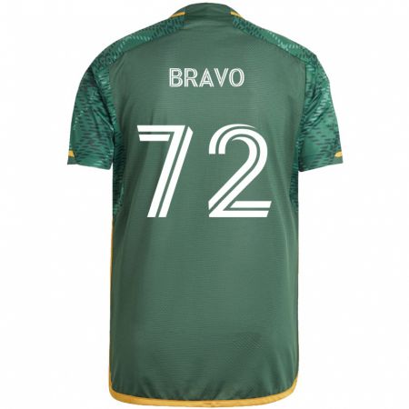 Kandiny Kinderen Julian Bravo #72 Groen Oranje Thuisshirt Thuistenue 2024/25 T-Shirt België