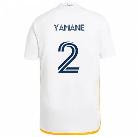 Kandiny Kinderen Miki Yamane #2 Wit Geel Thuisshirt Thuistenue 2024/25 T-Shirt België