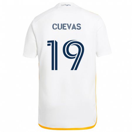 Kandiny Bambino Maglia Mauricio Cuevas #19 Bianco Giallo Kit Gara Home 2024/25 Maglietta