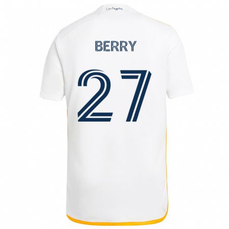 Kandiny Niño Camiseta Miguel Berry #27 Blanco Amarillo 1ª Equipación 2024/25 La Camisa México