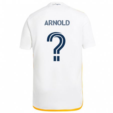 Kandiny Kinderen Gabriel Arnold #0 Wit Geel Thuisshirt Thuistenue 2024/25 T-Shirt België