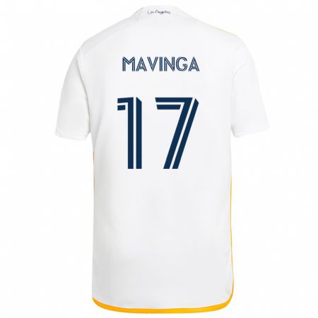 Kandiny Bambino Maglia Chris Mavinga #17 Bianco Giallo Kit Gara Home 2024/25 Maglietta