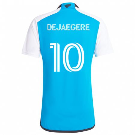 Kandiny Kinderen Brecht Dejaegere #10 Blauw Wit Thuisshirt Thuistenue 2024/25 T-Shirt België