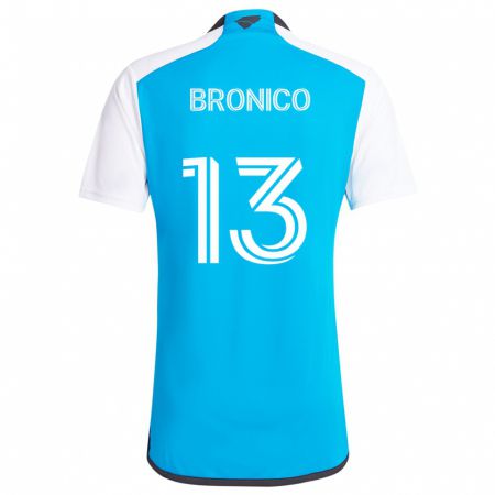 Kandiny Niño Camiseta Brandt Bronico #13 Azul Blanco 1ª Equipación 2024/25 La Camisa