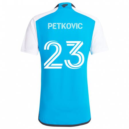 Kandiny Niño Camiseta Nikola Petkovic #23 Azul Blanco 1ª Equipación 2024/25 La Camisa