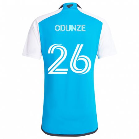 Kandiny Kinderen Chituru Odunze #26 Blauw Wit Thuisshirt Thuistenue 2024/25 T-Shirt België