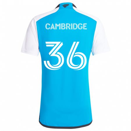 Kandiny Kinderen Brandon Cambridge #36 Blauw Wit Thuisshirt Thuistenue 2024/25 T-Shirt België