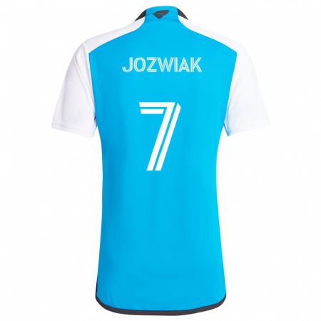 Kandiny Kinderen Kamil Józwiak #7 Blauw Wit Thuisshirt Thuistenue 2024/25 T-Shirt België