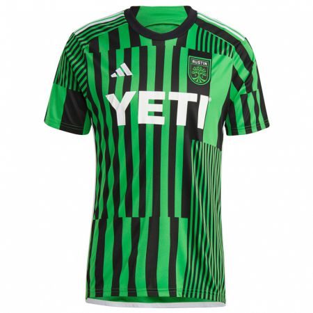 Kandiny Niño Camiseta Anthony De Anda #25 Verde Negro 1ª Equipación 2024/25 La Camisa