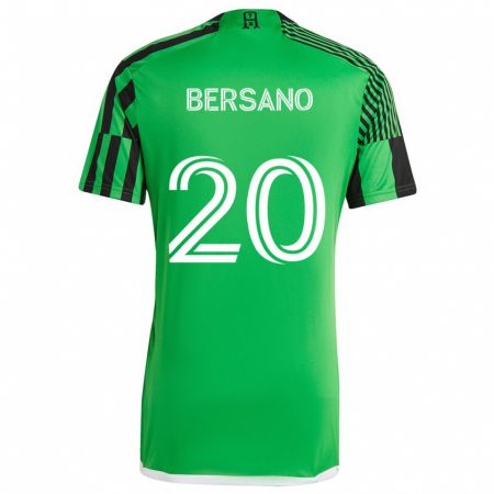 Kandiny Kinder Matt Bersano #20 Grün Schwarz Heimtrikot Trikot 2024/25 T-Shirt Österreich