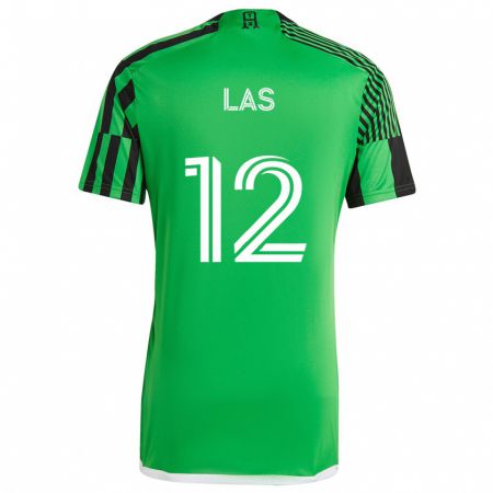 Kandiny Niño Camiseta Damian Las #12 Verde Negro 1ª Equipación 2024/25 La Camisa México