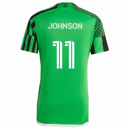 Kandiny Bambino Maglia Emmanuel Johnson #11 Verde Nero Kit Gara Home 2024/25 Maglietta