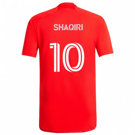 Kandiny Bambino Maglia Xherdan Shaqiri #10 Rosso Bianco Kit Gara Home 2024/25 Maglietta