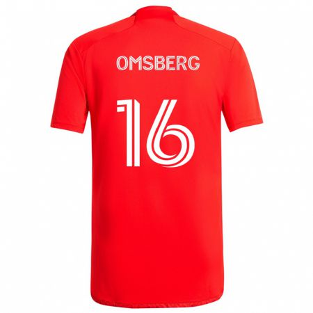 Kandiny Kinder Wyatt Omsberg #16 Rot-Weiss Heimtrikot Trikot 2024/25 T-Shirt Österreich