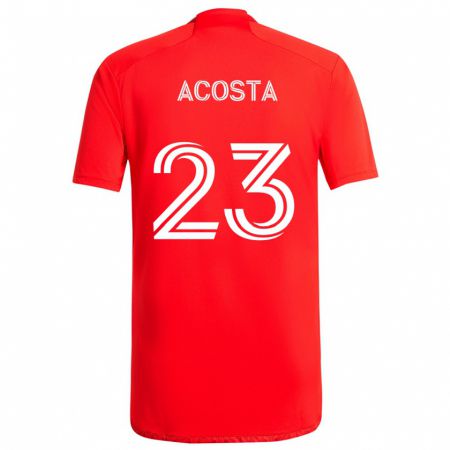 Kandiny Bambino Maglia Kellyn Acosta #23 Rosso Bianco Kit Gara Home 2024/25 Maglietta