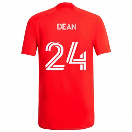 Kandiny Kinder Jonathan Dean #24 Rot-Weiss Heimtrikot Trikot 2024/25 T-Shirt Österreich