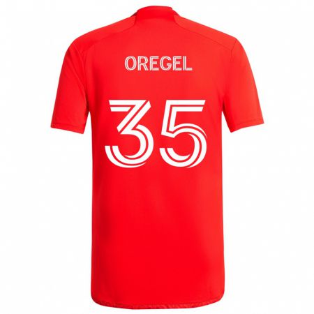 Kandiny Kinder Sergio Oregel #35 Rot-Weiss Heimtrikot Trikot 2024/25 T-Shirt Österreich