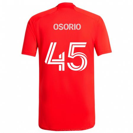 Kandiny Kinderen Harold Osorio #45 Rood Wit Thuisshirt Thuistenue 2024/25 T-Shirt