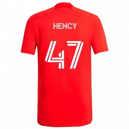 Kandiny Kinderen Billy Hency #47 Rood Wit Thuisshirt Thuistenue 2024/25 T-Shirt België