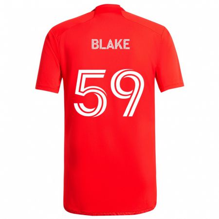 Kandiny Bambino Maglia Romain Blake #59 Rosso Bianco Kit Gara Home 2024/25 Maglietta