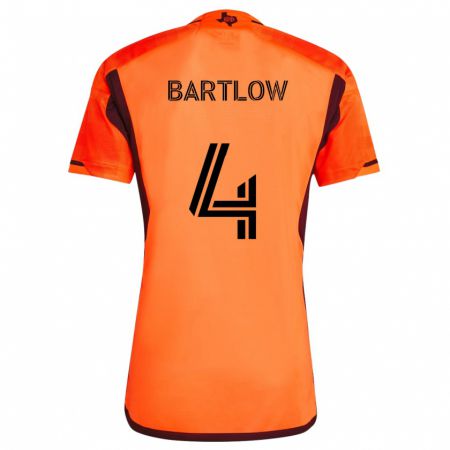 Kandiny Kinderen Ethan Bartlow #4 Oranje Zwart Thuisshirt Thuistenue 2024/25 T-Shirt