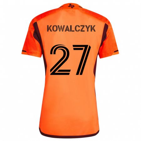 Kandiny Kinder Sebastian Kowalczyk #27 Orange Schwarz Heimtrikot Trikot 2024/25 T-Shirt Österreich