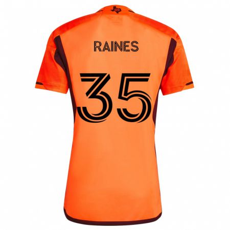 Kandiny Kinderen Brooklyn Raines #35 Oranje Zwart Thuisshirt Thuistenue 2024/25 T-Shirt