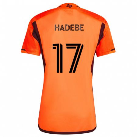 Kandiny Kinderen Teenage Hadebe #17 Oranje Zwart Thuisshirt Thuistenue 2024/25 T-Shirt België