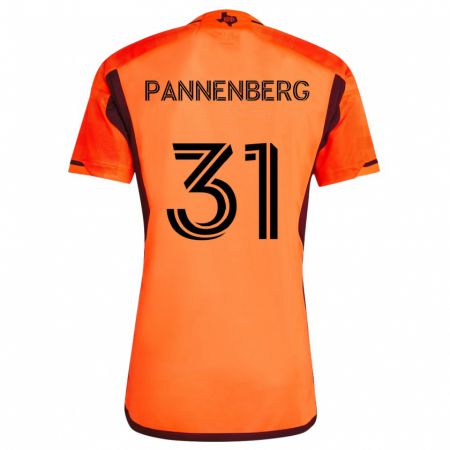 Kandiny Niño Camiseta Andrew Pannenberg #31 Naranja Negro 1ª Equipación 2024/25 La Camisa