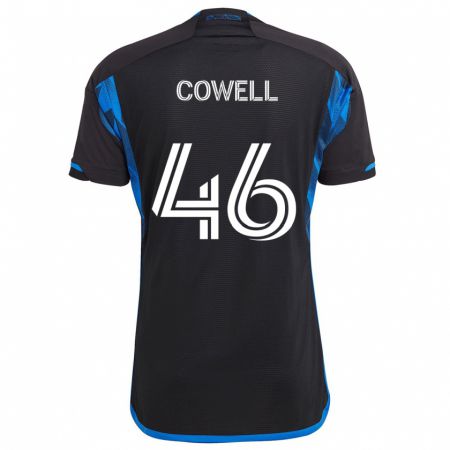 Kandiny Kinderen Chance Cowell #46 Blauw Zwart Thuisshirt Thuistenue 2024/25 T-Shirt