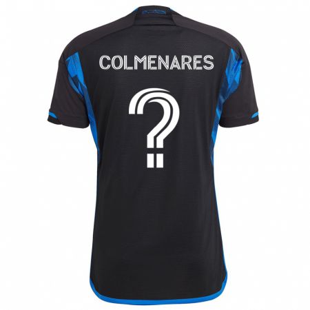 Kandiny Bambino Maglia Mateo Colmenares #0 Blu Nero Kit Gara Home 2024/25 Maglietta