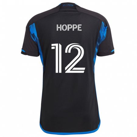 Kandiny Bambino Maglia Matthew Hoppe #12 Blu Nero Kit Gara Home 2024/25 Maglietta