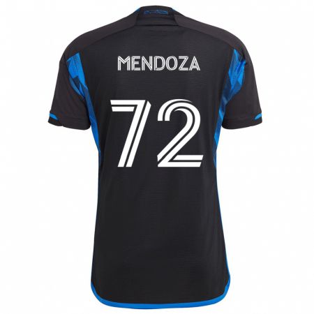 Kandiny Bambino Maglia Edwyn Mendoza #72 Blu Nero Kit Gara Home 2024/25 Maglietta