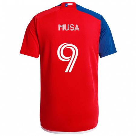 Kandiny Kinderen Petar Musa #9 Blauw Rood Thuisshirt Thuistenue 2024/25 T-Shirt