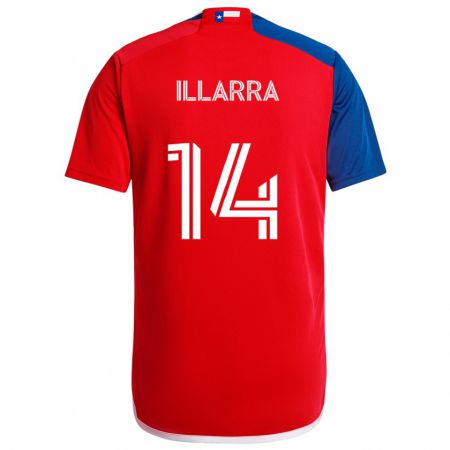 Kandiny Kinderen Asier Illarramendi #14 Blauw Rood Thuisshirt Thuistenue 2024/25 T-Shirt België