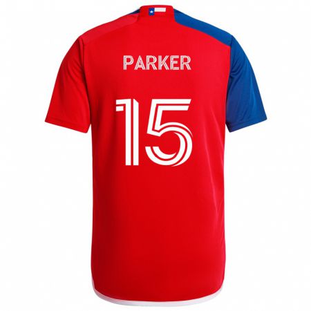 Kandiny Kinderen Isaiah Parker #15 Blauw Rood Thuisshirt Thuistenue 2024/25 T-Shirt België