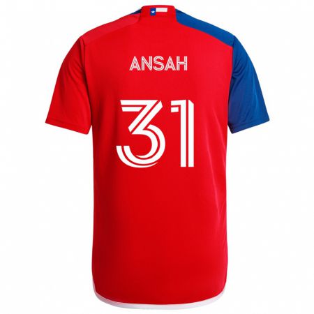 Kandiny Bambino Maglia Eugene Ansah #31 Blu Rosso Kit Gara Home 2024/25 Maglietta